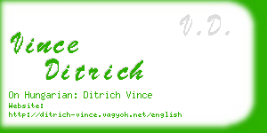 vince ditrich business card